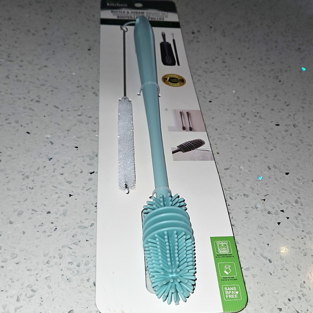 BOTTLE & STRAW SILICONE BRUSH SET BPA FREE